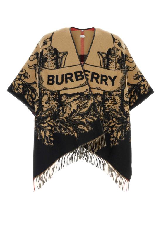 26FW 버버리 EKD 리버시블 체크 울 케이프 8074875A7026 BEIGE