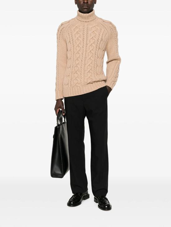 26FW 브루넬로 쿠치넬리 케이블 니트 스웨터 MA2301503 C174 NUDE NEUTRALS - BRUNELLO CUCINELLI
