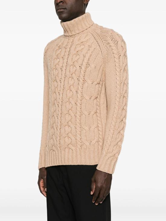 26FW 브루넬로 쿠치넬리 케이블 니트 스웨터 MA2301503 C174 NUDE NEUTRALS - BRUNELLO CUCINELLI