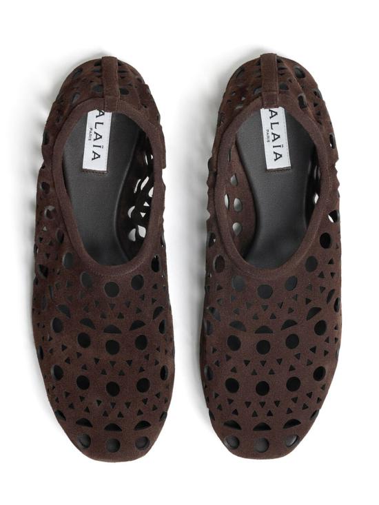 26FW 알라이아 플랫 슈즈 AA3A1039I236 719 BROWN - ALAIA
