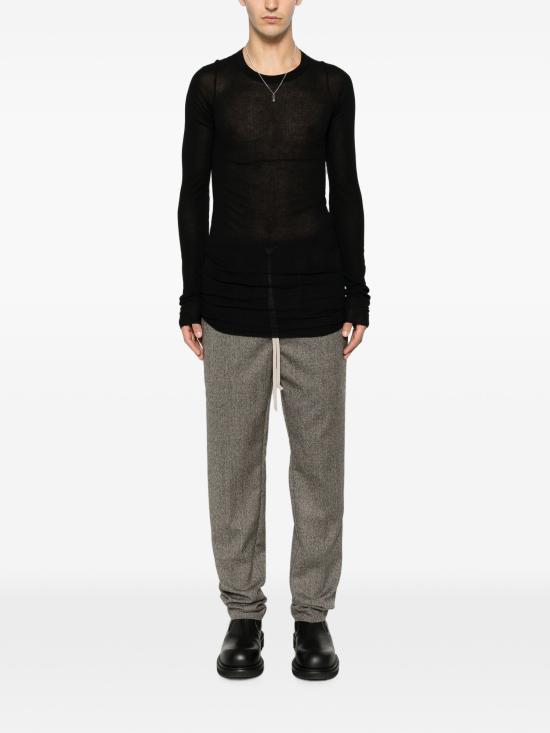 26FW 릭 오웬스 스트레이트 팬츠 RU02F4390 79 BLACK MELANGE - RICK OWENS