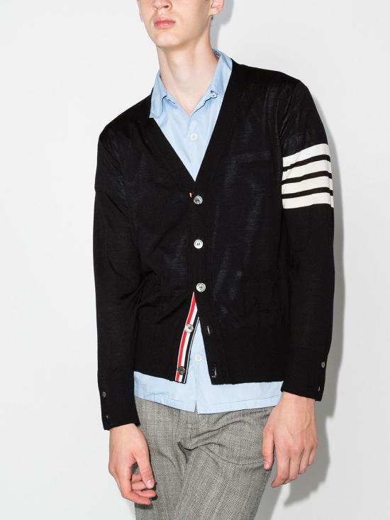  톰브라운 4바 서스테이너블 파인 메리노 울 클래식 가디건 MKC002A Y1014 415 NAVY - THOM BROWNE