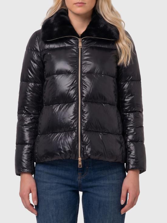 26FW 에르노 울트라라이트 나일론 & 레이디 얼터너티브 퍼 다운 자켓 PI001923D12017Z 9300 BLACK