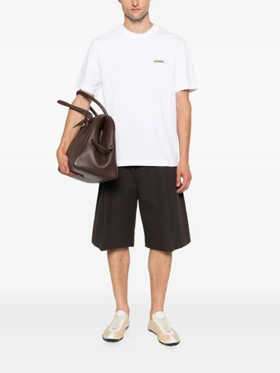 26FW 자크뮈스 그로그랭 로고 티셔츠 TSM00133AJ00226 100 WHITE - JACQUEMUS