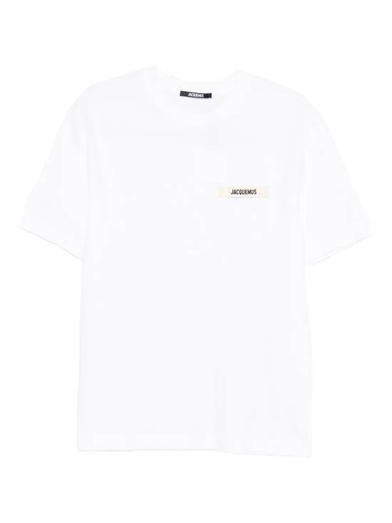 26FW 자크뮈스 그로그랭 로고 티셔츠 TSM00133AJ00226 100 WHITE