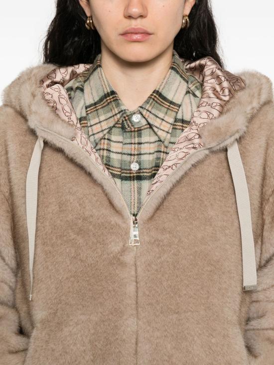 26FW 에르노 멜란지 얼터너티브 밍크 퍼 보머 자켓 GI000318D12739 1985 BEIGE - HERNO