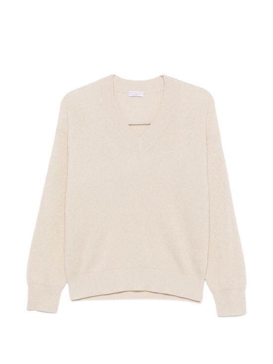 26FW 브루넬로 쿠치넬리 긴팔 티셔츠 M1E224722PCMA71 LIGHT BEIGE