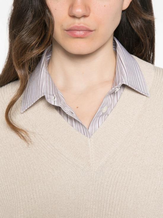 26FW 브루넬로 쿠치넬리 긴팔 티셔츠 M1E224722PCMA71 LIGHT BEIGE - BRUNELLO CUCINELLI