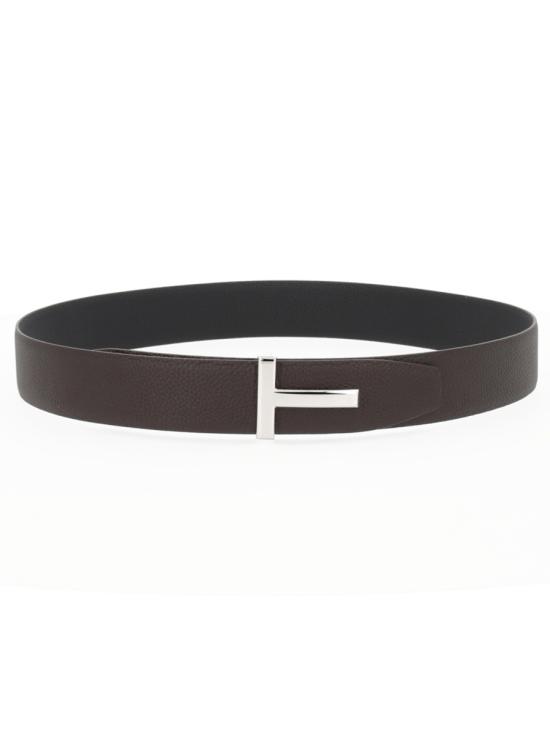  톰포드 그레인 레더 T 아이콘 벨트 40mm TB178 LCL236SENB BROWN