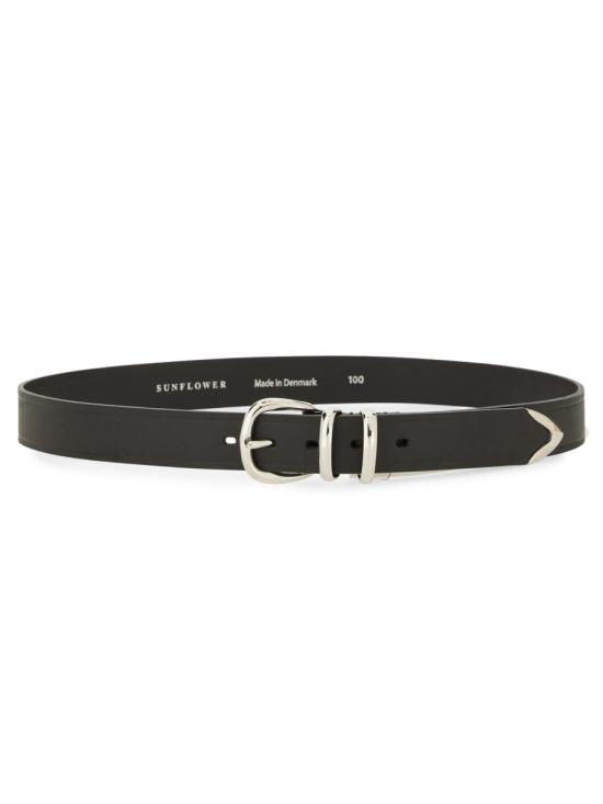  선플라워 가죽 벨트 80215 BLACK