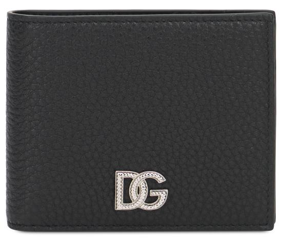 26FW 돌체앤가바나 로고 플레이트 레더 반지갑 BP3102A037080999 black - DOLCE & GABBANA