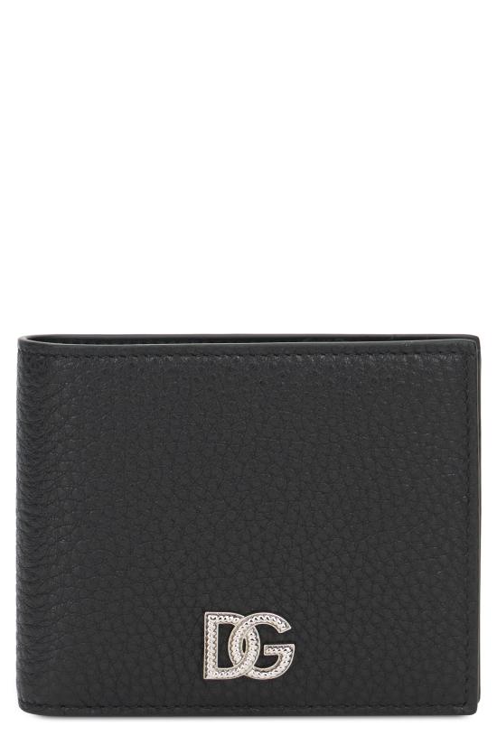 26FW 돌체앤가바나 로고 플레이트 레더 반지갑 BP3102A037080999 black