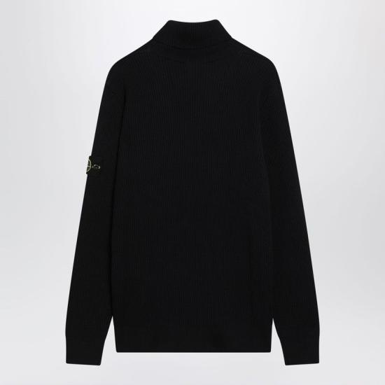 26FW 스톤 아일랜드 풀 립 RWS 울 터틀넥 점퍼 5100052S00C2V0020 black - STONE ISLAND