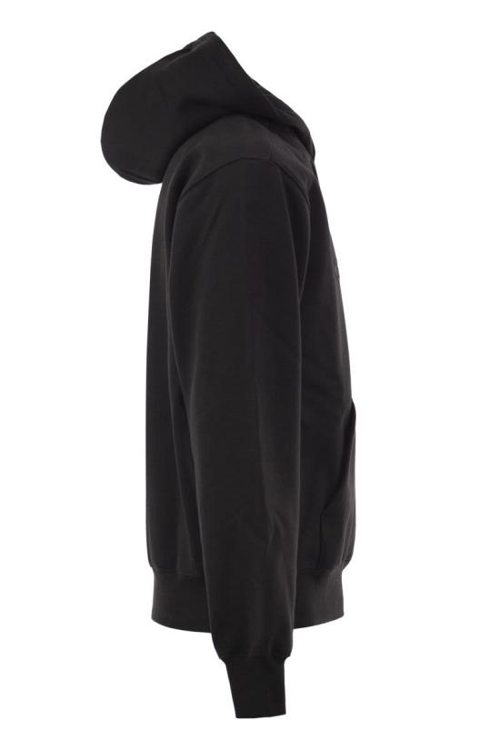 26FW 칼하트 WIP 로고 후드 티셔츠 I030547 00EXX BLACK - CARHARTT WIP