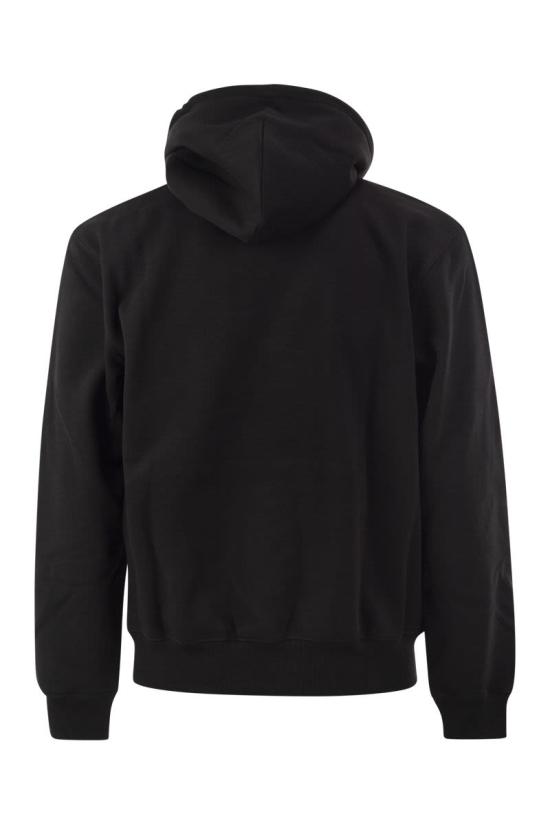 26FW 칼하트 WIP 로고 후드 티셔츠 I030547 00EXX BLACK - CARHARTT WIP