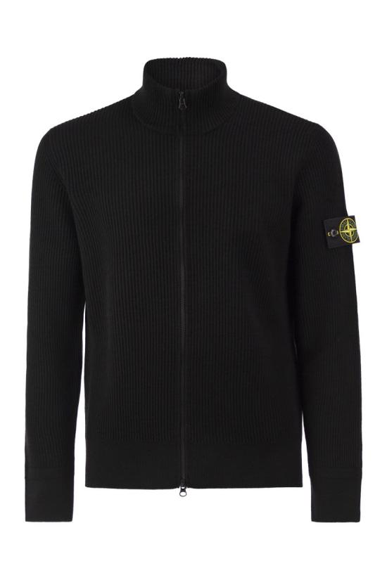 26FW 스톤 아일랜드 와펜패치 버진 울 가디건 와펜패치 버진 울 가디건 L2S155100017S00C2 V0029 BLACK