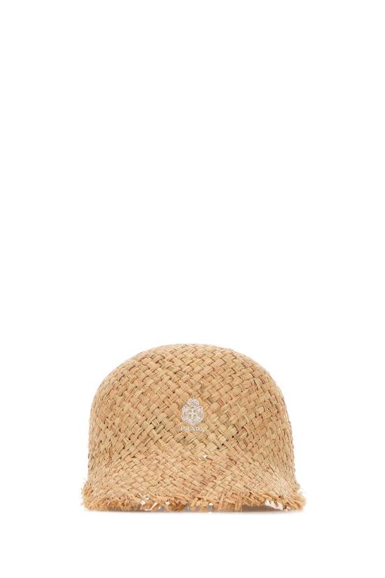 26FW 프라다 라피아 베이스볼 캡 1HC2492ZP6 F0018 BEIGE O TAN