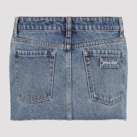 26FW 미우미우 데님 스커트 GWD360SOOO192U F0008 BLUE - MIU MIU