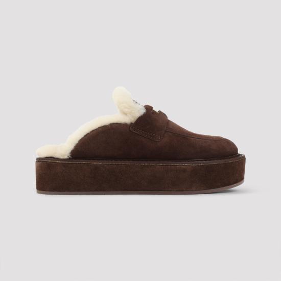 26FW 미우미우 뮬/슬리퍼 5R763EFZF40Z0G F0003 BROWN - MIU MIU