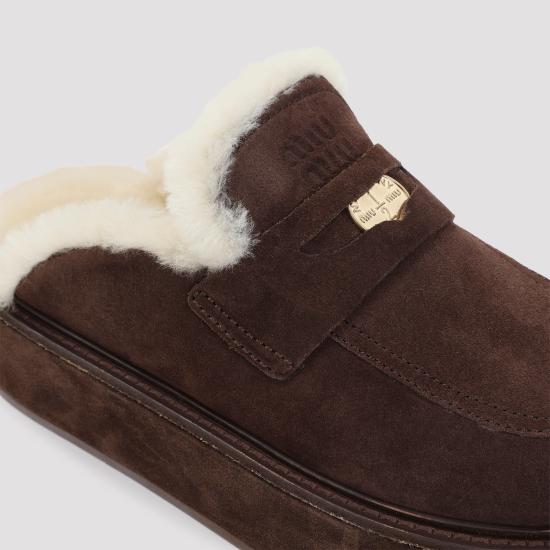 26FW 미우미우 뮬/슬리퍼 5R763EFZF40Z0G F0003 BROWN - MIU MIU