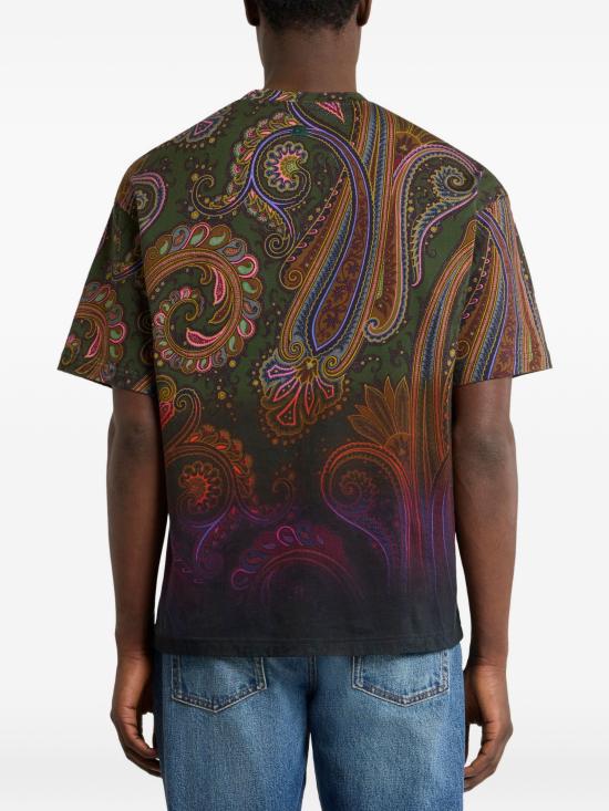 26FW 에트로 반팔 티셔츠 MRMA0004AK13Z X0890 GREEN - ETRO