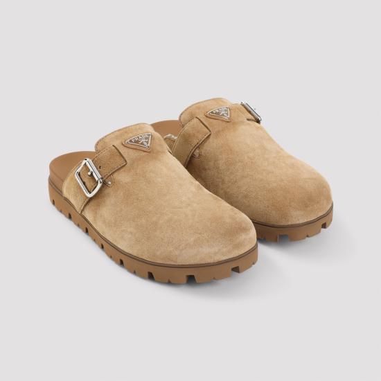 26FW 프라다 스웨이드 사보 뮬 슬리퍼 스웨이드 사보 뮬 슬리퍼 2S3003FG000054 F0401 NUDE NEUTRALS - PRADA