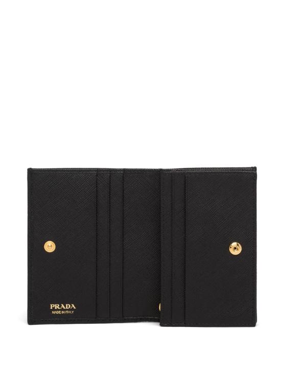 26FW 프라다 사피아노 트라이앵글 로고 반지갑 1MV021QHH F0002 BLACK - PRADA