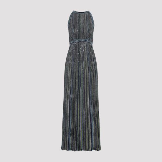 26FW 미소니 롱 원피스 DS26WG00BK01J8 S616T GREEN - MISSONI