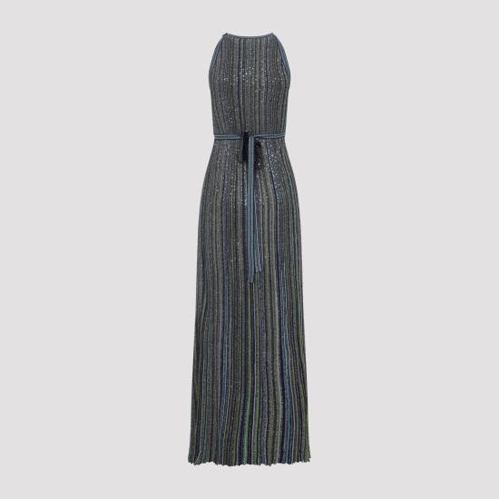 26FW 미소니 롱 원피스 DS26WG00BK01J8 S616T GREEN - MISSONI