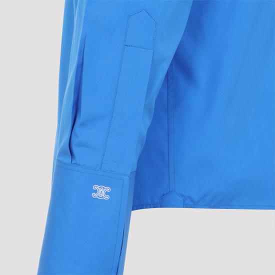 26FW 셀린느 코튼 포플린 제드 셔츠 RC0C60T01 06LO BLUE - CELINE