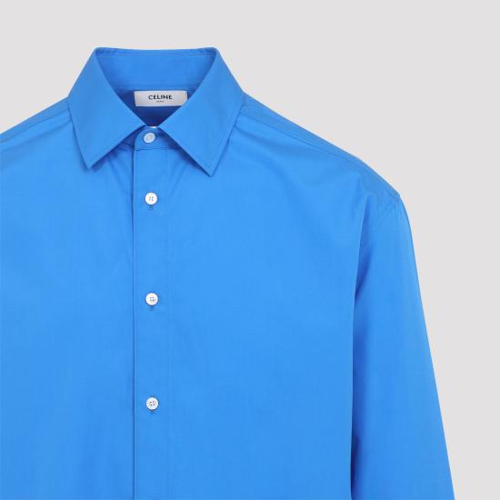 26FW 셀린느 코튼 포플린 제드 셔츠 RC0C60T01 06LO BLUE - CELINE