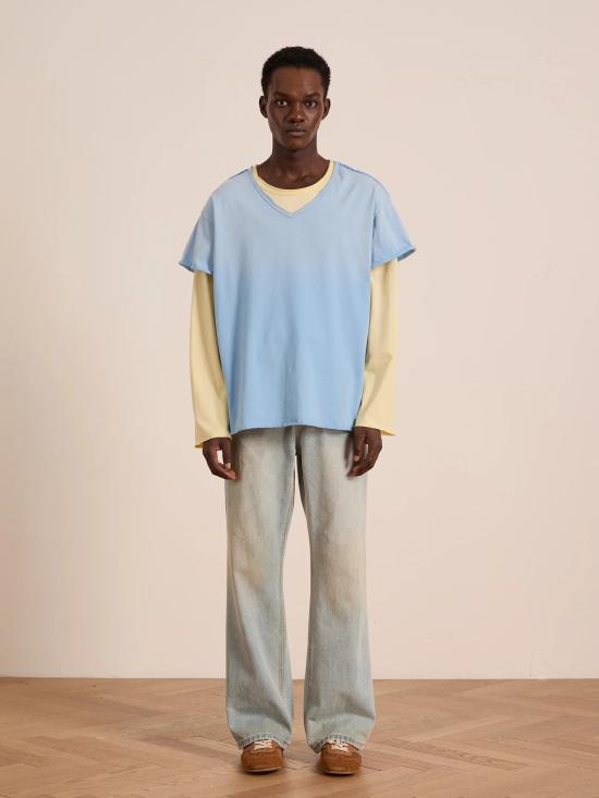 26FW 파운드 긴팔 티셔츠 FOPF26TT160126583 AZZURRO - FOUND