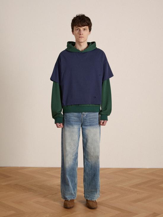 26FW 파운드 후드 티셔츠 FOPF26HO020126577 BLU - FOUND