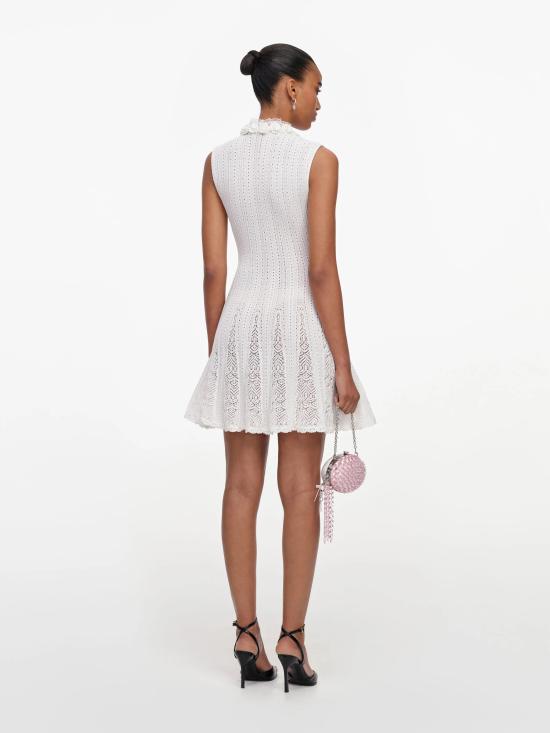 26FW 셀프 포트레이트 숏 원피스 AW26094SBWWHITE BIANCO - SELF PORTRAIT