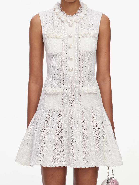 26FW 셀프 포트레이트 숏 원피스 AW26094SBWWHITE BIANCO - SELF PORTRAIT