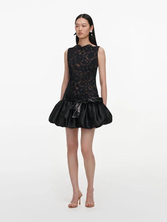 26FW 셀프 포트레이트 미디 원피스 AW26013SBBLACK NERO - SELF PORTRAIT