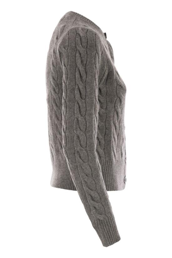 26FW 폴로 랄프로렌 로고 자수 크루넥 가디건 211972104500 GRIGIO - POLO RALPH LAUREN