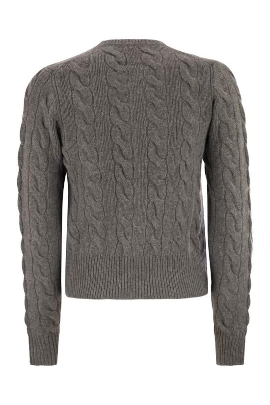 26FW 폴로 랄프로렌 로고 자수 크루넥 가디건 211972104500 GRIGIO - POLO RALPH LAUREN