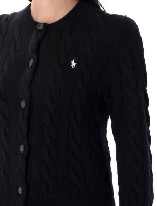 26FW 폴로 랄프로렌 로고 자수 크루넥 가디건 211972104005 NERO - POLO RALPH LAUREN