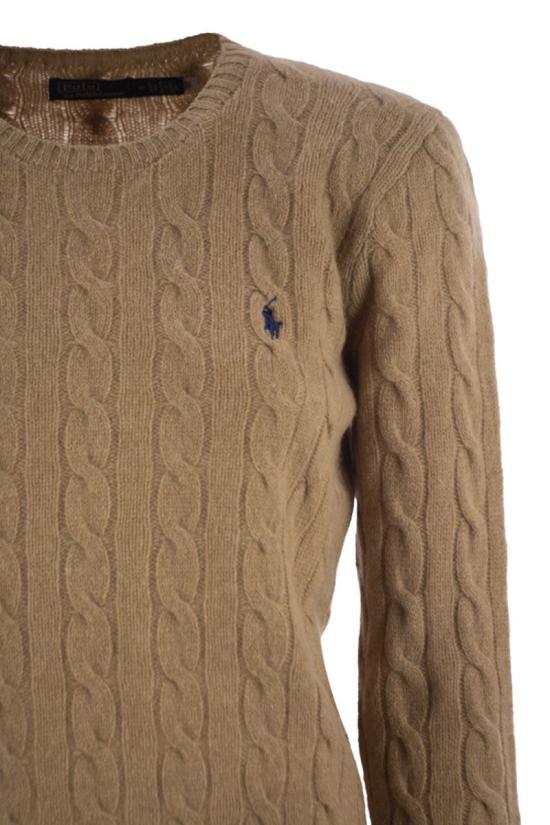26FW 폴로 랄프로렌 폴로 자수 케이블 니트 스웨터 211971865002 BEIGE - POLO RALPH LAUREN