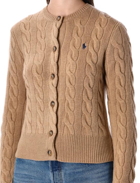 26FW 폴로 랄프로렌 로고 자수 크루넥 가디건 211972104001 BEIGE - POLO RALPH LAUREN