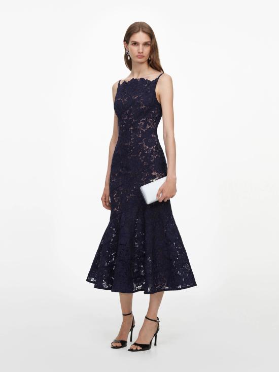 26FW 셀프 포트레이트 롱 원피스 AW26043MNNAVY BLU - SELF PORTRAIT