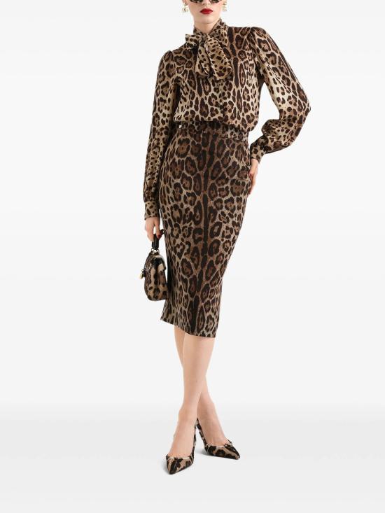 26FW 돌체앤가바나 롱 스커트 F4B6UTFSRKYHY13M MARRONE - DOLCE & GABBANA