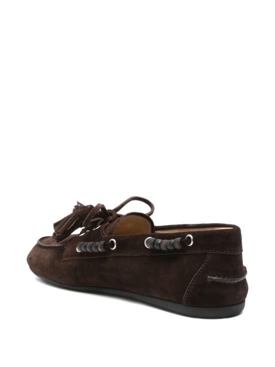26FW 미우미우 스웨이드 태슬 장식 덱 슈즈 5D518EF005054 F0003 MORO - MIU MIU