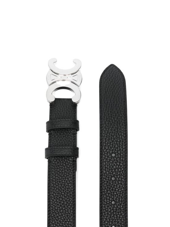26FW 셀린느 그레인 카프스킨 라지 30mm 트리옹프 벨트 45BIE3AUY 38SI BLACK - CELINE