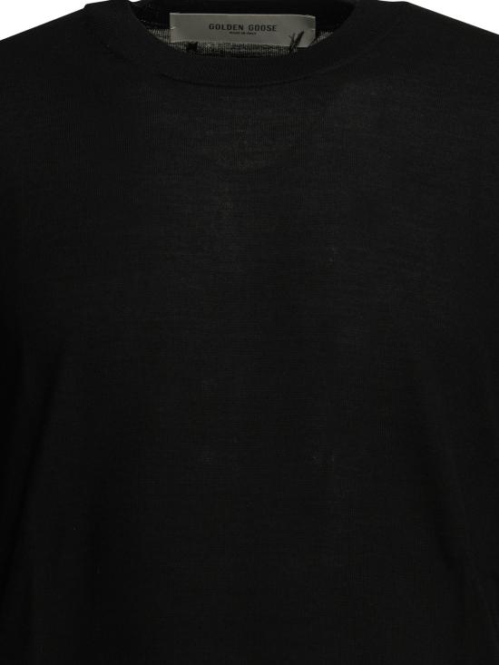 26FW 골든구스 라운드넥 스웨터 GMP00947P00066590100 BLACK - GOLDEN GOOSE