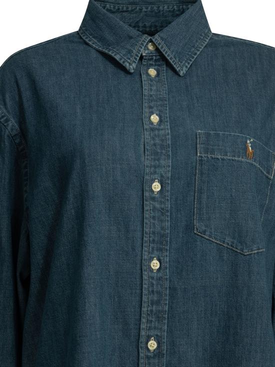 26FW 폴로 랄프로렌 데님 셔츠 211B17146001LAPIAWASH BLUE - POLO RALPH LAUREN