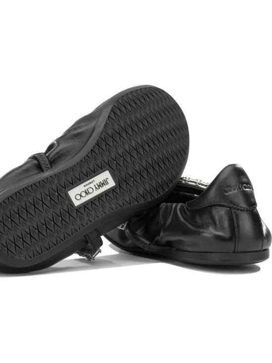 26FW 지미추 플랫 슈즈 JADEBALLERINAGKEXBLACKCRYSTAL - JIMMY CHOO