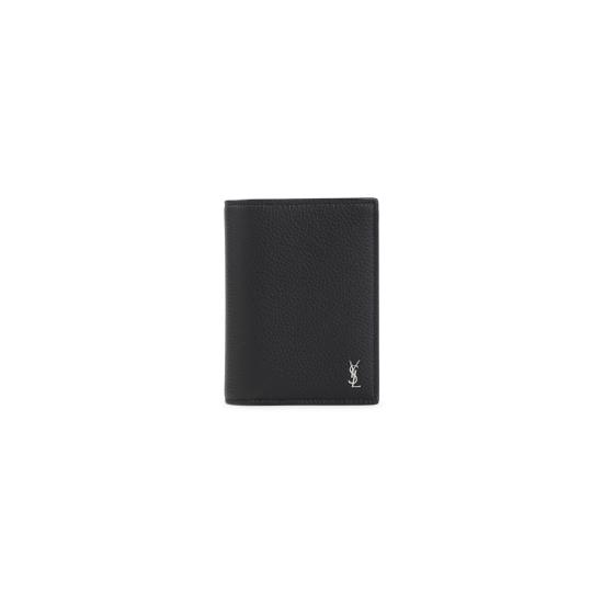 26FW 생로랑 타이니 카산드라 크레딧 카드 월렛 그레인드 레더 847958AAELP 1000 BLACK