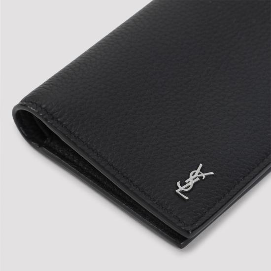 26FW 생로랑 타이니 카산드라 크레딧 카드 월렛 그레인드 레더 847958AAELP 1000 BLACK - SAINT LAURENT